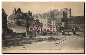 Old Postcard Dieppe Place du Casino and the Old Chateau