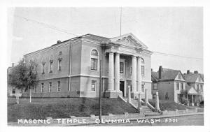 Olympia Washington c1915 Postcard Masonic Temple