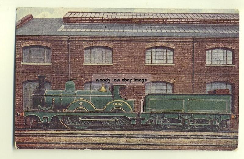 ry117 - Midland Railway Steam Train - art postcard