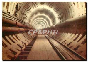 Modern Postcard A tunnel built with a bentonite shield