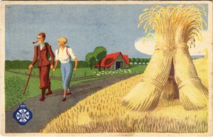 PC CPA ADVERTISING, HULP IN NOOD EN VACANTIERUST, VINTAGE POSTCARD (b9827)