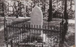 Indiana Lincoln City Grave Of Nancy Hanks Lincoln Real Photo