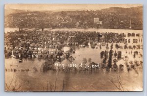 J92/ Wheeling Island West Virginia RPPC Postcard c1910 Flood Disaster 169