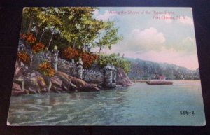 VINT POSTCARD - 1912 USED - ALONG THE SHORES OF BYRAM RIVER, PORT CHESTER, N. Y.