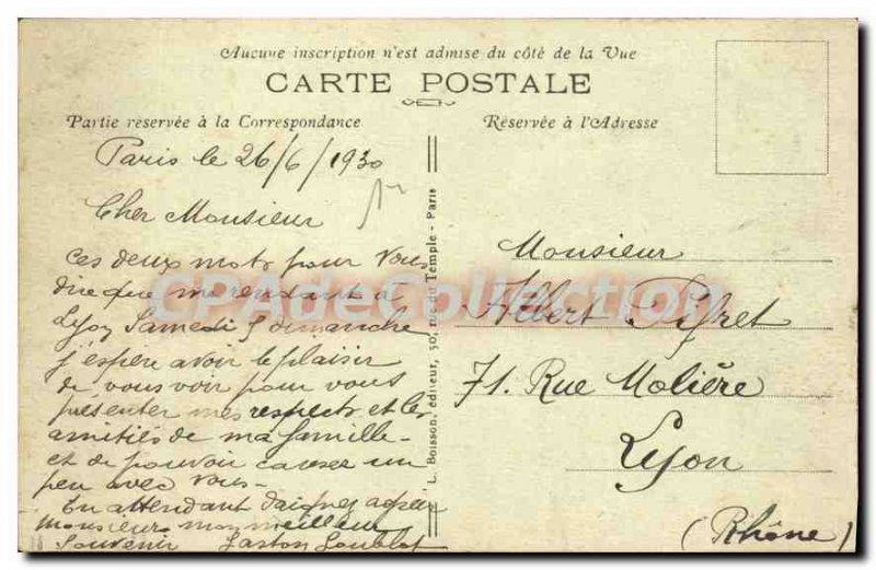 Postcard Old Paris Central Market Hall 6 am