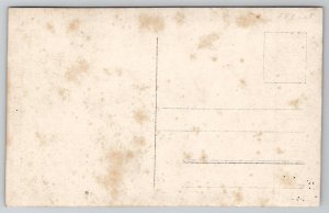 RPPC Four Dapper Men 2 Miserable Ladies Forest Studio Portrait Postcard L40