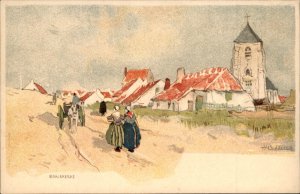 Ghent Belgium Mariakenke Ruddiers Artist c1900-20s Vintage Postcard