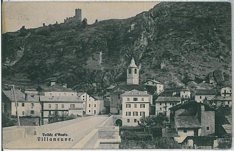 AOSTA province vintage postcard - Villanova Baltea - Villeneuve 1926-