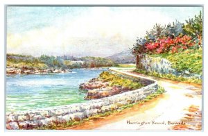 HARRINGTON SOUND, Bermuda ~ Artist Signed C.F. TUCKER - Salmon Postcard