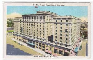 Mount Royal Hotel Montreal Quebec Canada 1920c postcard