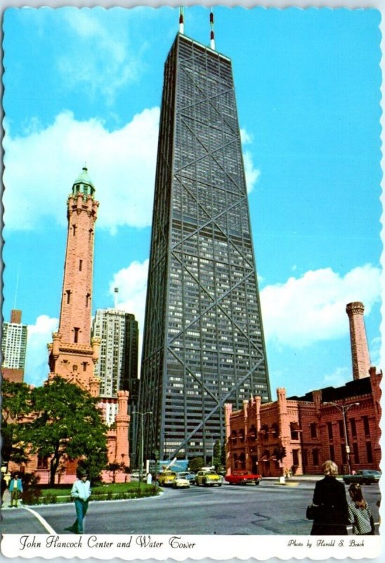 Postcard - John Hancock Center and Water Tower - Chicago, Illinois