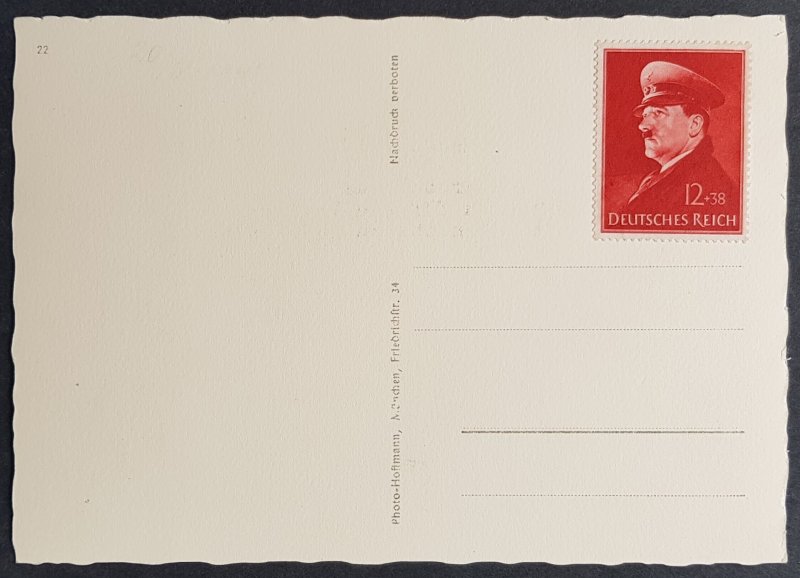 GERMANY THIRD 3rd REICH ORIGINAL PROPAGANDA CARD HITLER HOFFMANN STUDIOS