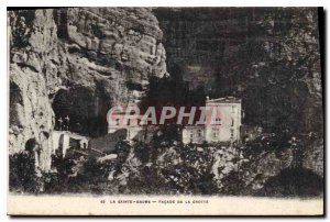 Old Postcard La Sainte Baume Facade of the Grotto