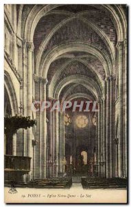 Old Postcard Poissy Notre Dame Church The Nave