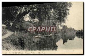 Old Postcard Vaux Cernay Fishing Corner