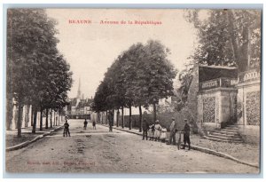 Beaune Cote d'Or France Postcard Avenue of the Republic c1910 Antique