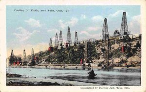 Cushing Oil Fields Tulsa Oklahoma 1920s postcard