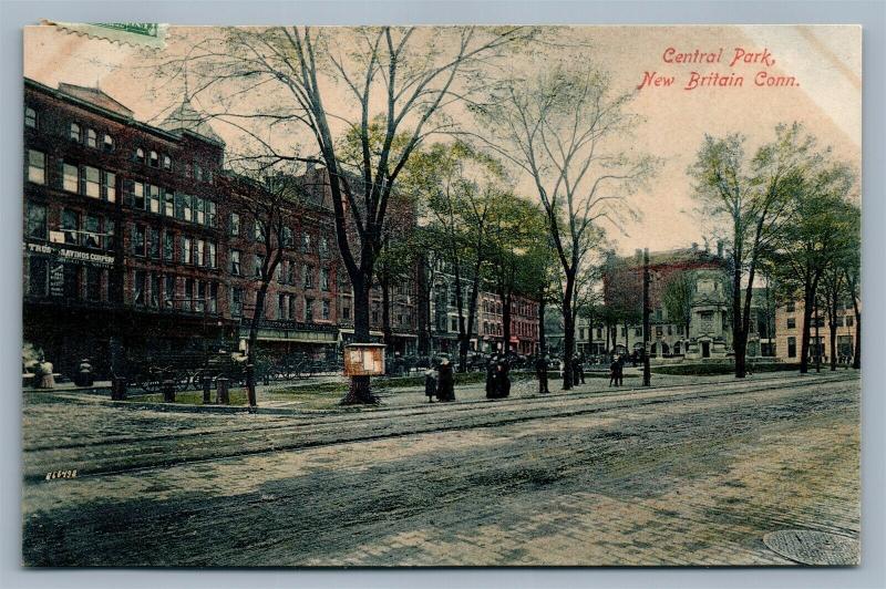 NEW BRITAIN CT CENTRAL PARK ANTIQUE POSTCARD