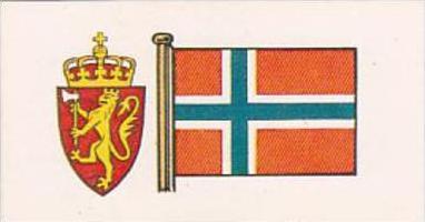 Brooke Bond Tea Trade Card Flags &  Emblems No 28 Norway