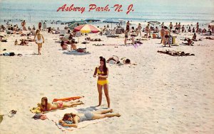 Sun Bathing Scene Asbury Park, New Jersey NJ