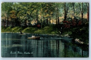 1910 Kenton Ohio OH Vintage Postcard Scioto River Lake Exterior View Unposted