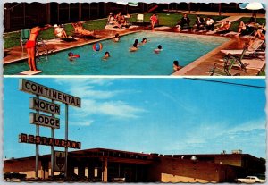 1971 Ross Continental Motor Lodge Leesville Louisiana LA Pool Posted Postcard