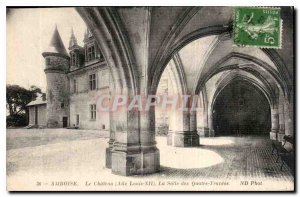 Postcard Old Chateau Amboise Louis XII Wing Hall of the drawn