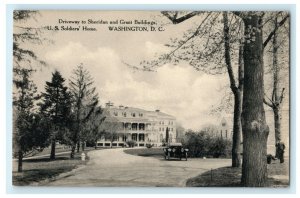 c1920's Driveway Sheridan Grant Buildings US Soldiers' Home Washington Postcard 