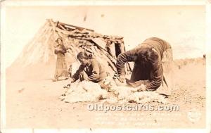 Shearing Sheep Obtaining Wool to be used in Navajo Indian Rub Weaving Unused 