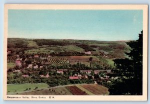 1940 Gasperaux Nova Scotia Canada Postcard Aerial View Exterior Field Unposted