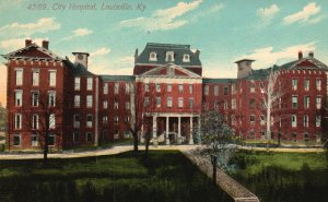 Vintage Postcard City Hospital Medical Service Building Louisville Kentucky KY