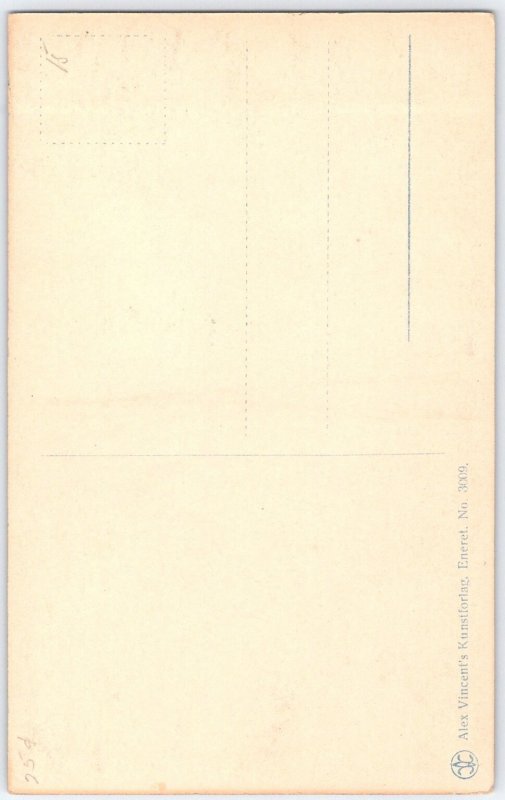 Vintage E. Andersen Sculpture 'Lille Bror' Postcard by Alex Vincent Denmark