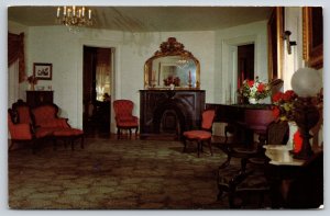 Interiors~Longwood Parlors & Front Museum Natchez Mississippi~Vintage Postcard