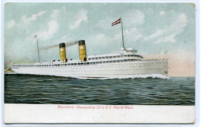 Steamer SS Northwest Northern Steamship Co 1907 postcard