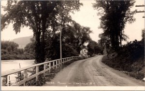 Real Photo Postcard River Road in Unadilla, New York