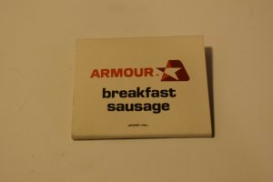Armour Breakfast Sausage Advertising 30 Strike Matchbook