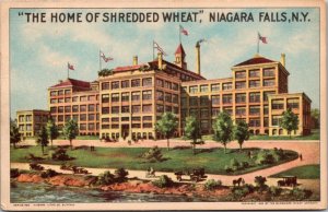 Postcard The Home of Shredded Wheat Factory in Niagara Falls, New York