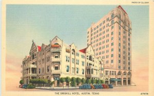 Postcard Texas Austin Driskill Hotel automobiles Ellis 23-8581