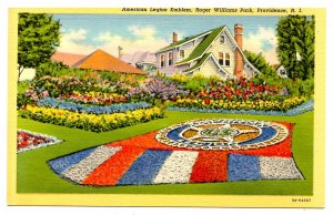 RI - Providence. Roger Williams Park, Floral American Legion Emblem