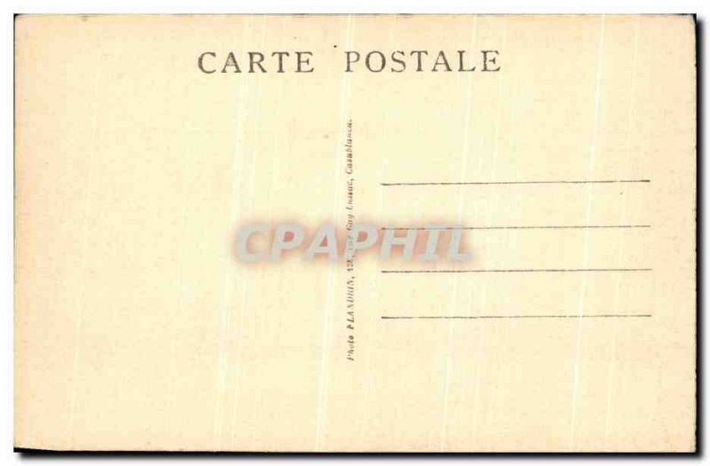 Old Postcard Casablanca Street Clock Street Clok