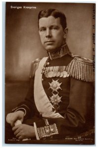 c1910's King Gustavo VI Adolf Of Sweden Studio Royalty RPPC Photo Postcard