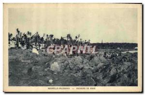  Vintage Postcard New Caledonia Rocks of Pond