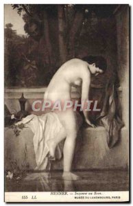 Postcard Old Henner Suzanne au Bain Musee du Luxembourg Paris Nude Erotic