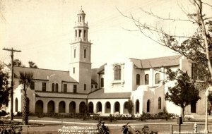 1930's RPPC Peace Memorial Presbyterian Church Clearwater, FL Postcard F78