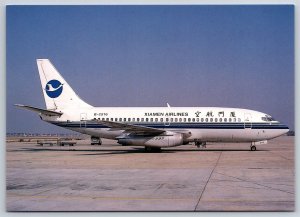 Airplane Postcard China Xiamen Airlines Airways Boeing 737-2T4 FT18