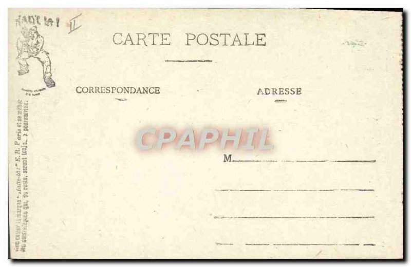 Old Postcard Fancy Army Night Walk