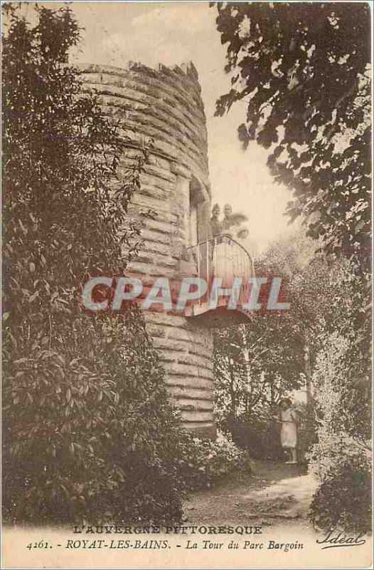 Old Postcard Royat les Bains La Tour du Parc Bargoin