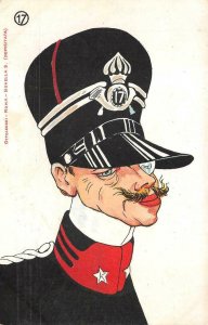 ITALY MILITARY POLICE OFFICER OTTOLENGHI ROMA BONELLA 9 DEPOSITATA POSTCARD