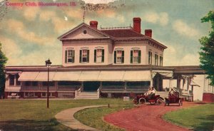 Vintage Postcard 9019 Country Club Building Bloomington Illinois Acmegraph Pub.