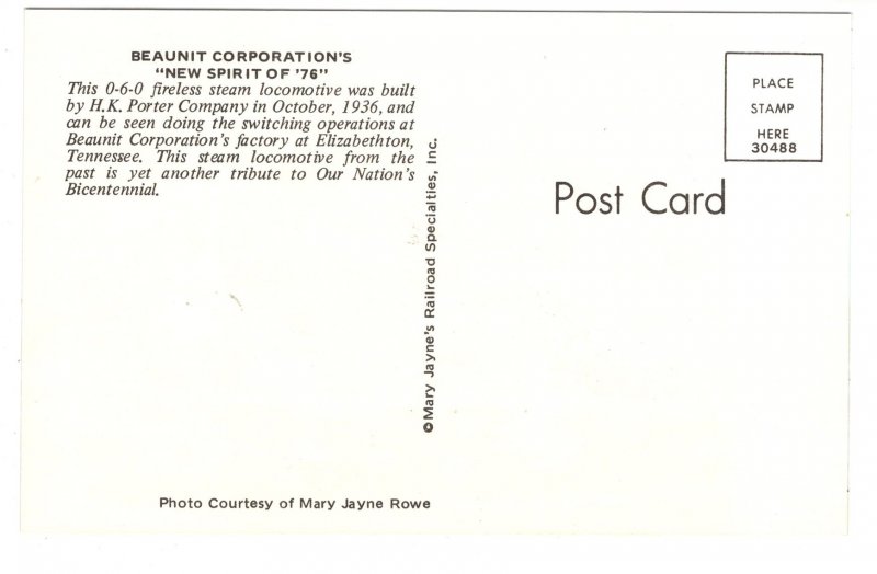 Beaunit Corporation Train, Bicentenial Colours